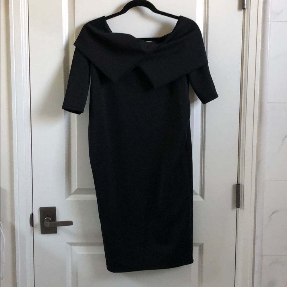 ASOS maternity off shoulder black dress - Size 4